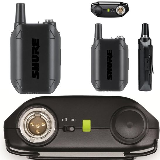 TRANSMISSOR SHURE GLXD16 COM RECEPTOR SEM FIO PEDAL E BODY PACK-FREQ.Z2