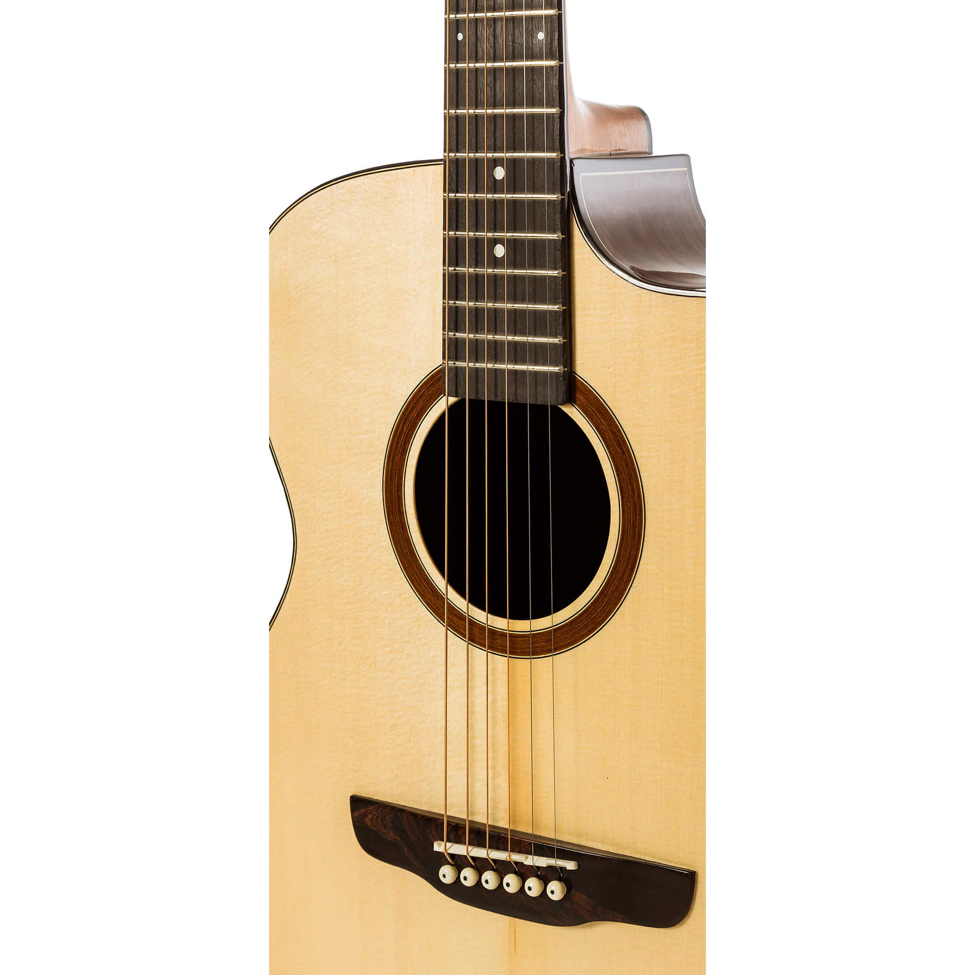 VIOLÃO ROZINI RX620 AT.N.CT.LP FLAT PREMIUM AÇO NATURAL COM BAG X5Music