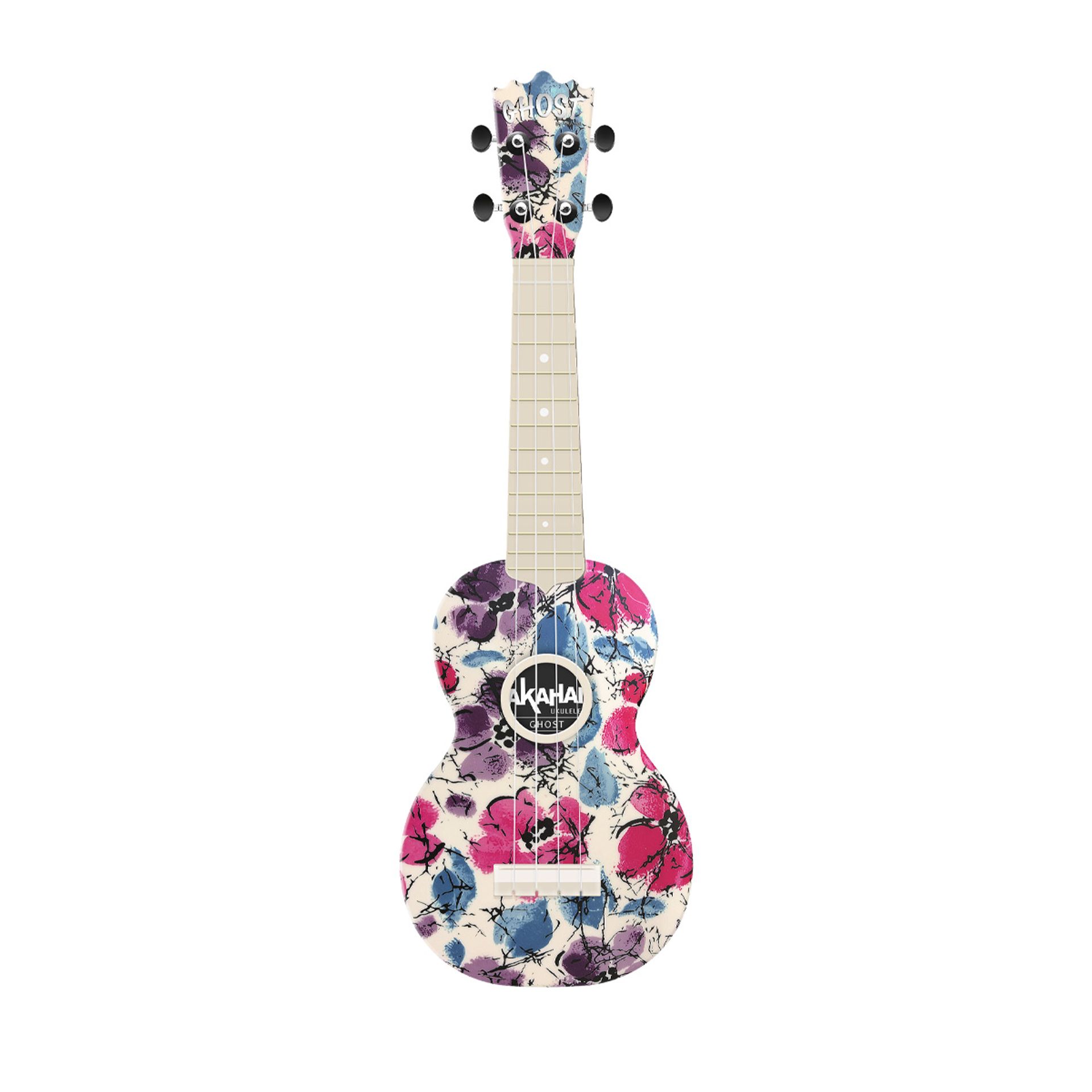 UKULELE AKAHAI GHOST ALOHA SPRING SOPRANO - X5Music