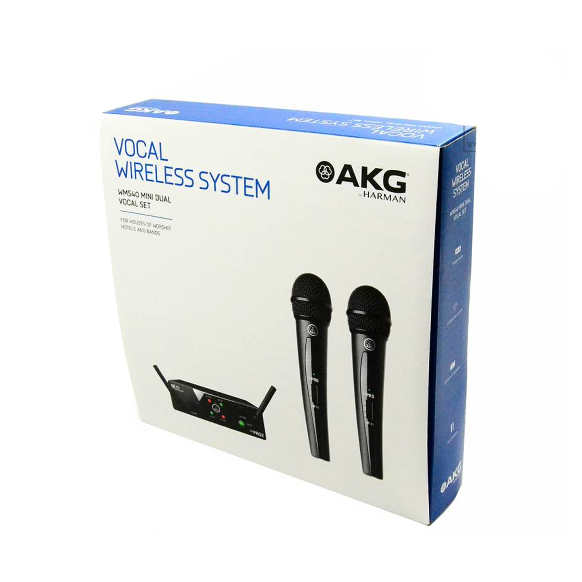 MICROFONE SEM FIO AKG WMS40 MINI DUAL VOCAL SET - X5Music